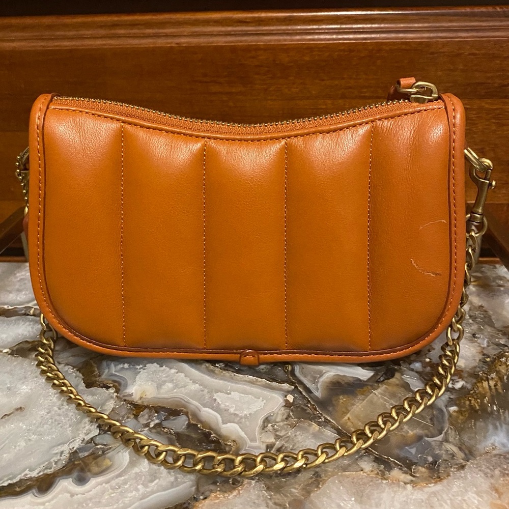 Coach Tan Leather Shoulder Bag - Picture 8 of 12